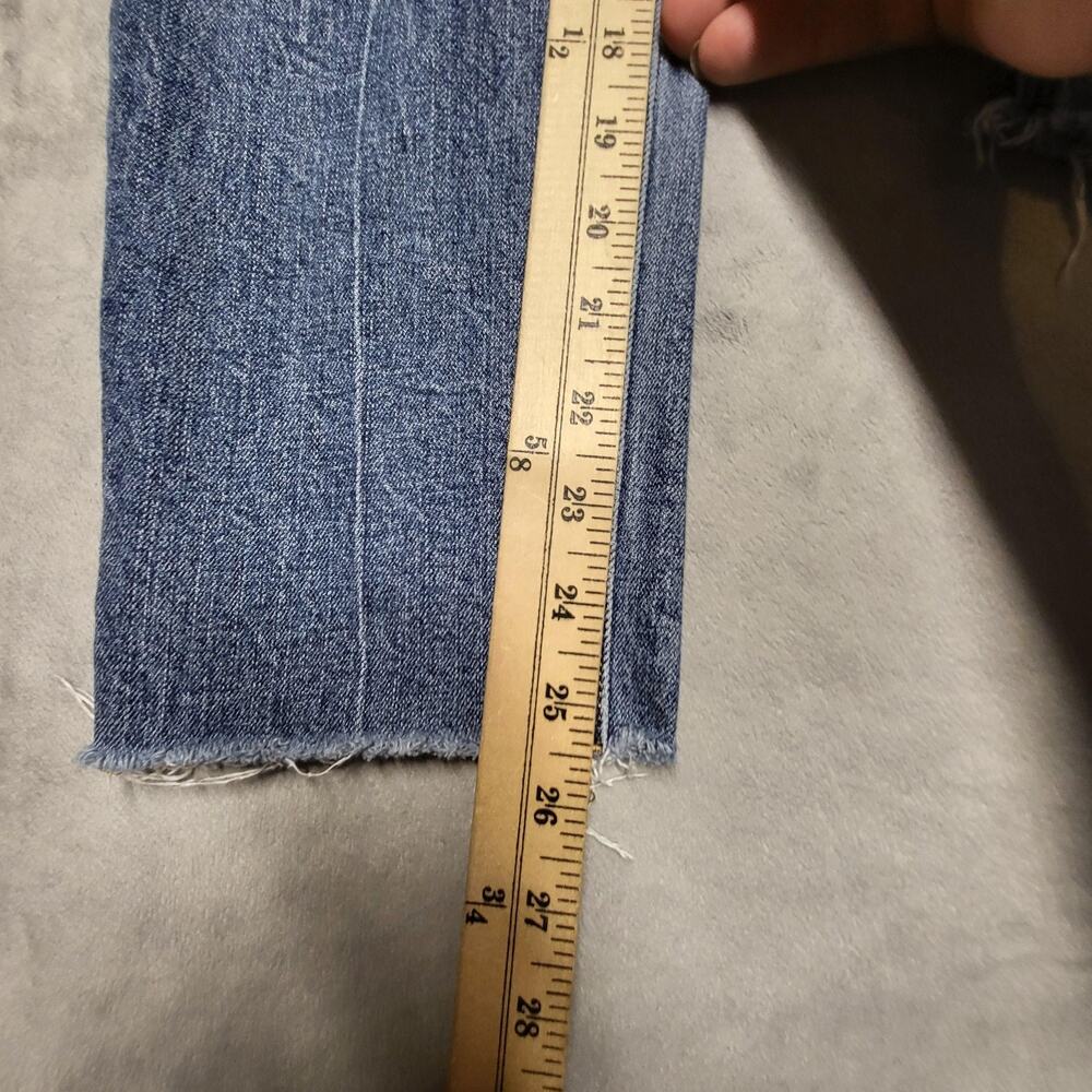 Old Navy Jeans Womens 10 Blue Boyfriend Mid Rise Distressed 5-Pocket Stretch - Picture 6 of 10